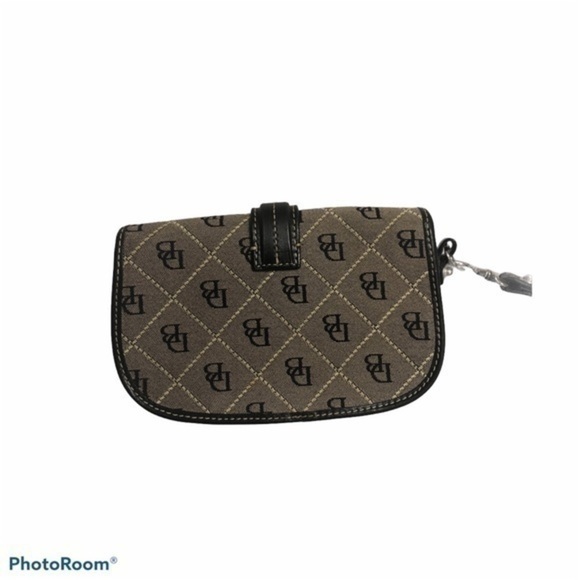 DOONEY and bourke black gray vintage wristlet bag